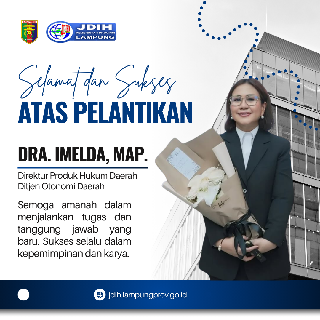 Selamat dan Sukses atas Pelantikan Dra. Imelda., MAP