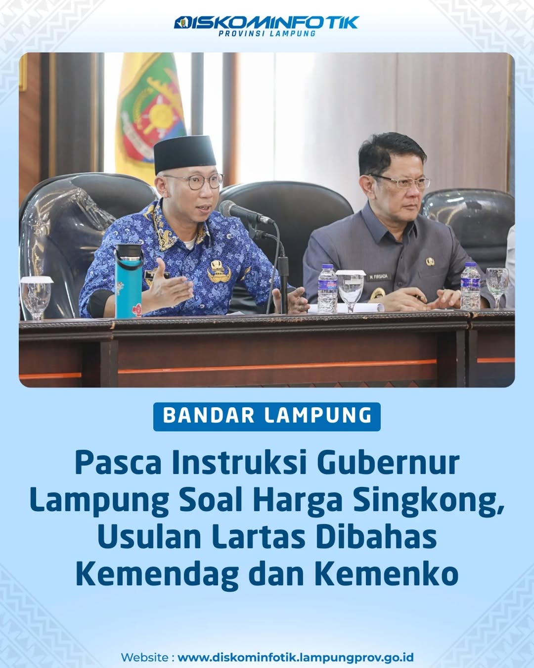 Gubernur Lampung Rahmat Mirzani Djausal menyambut baik langkah Kementerian Perdagangan