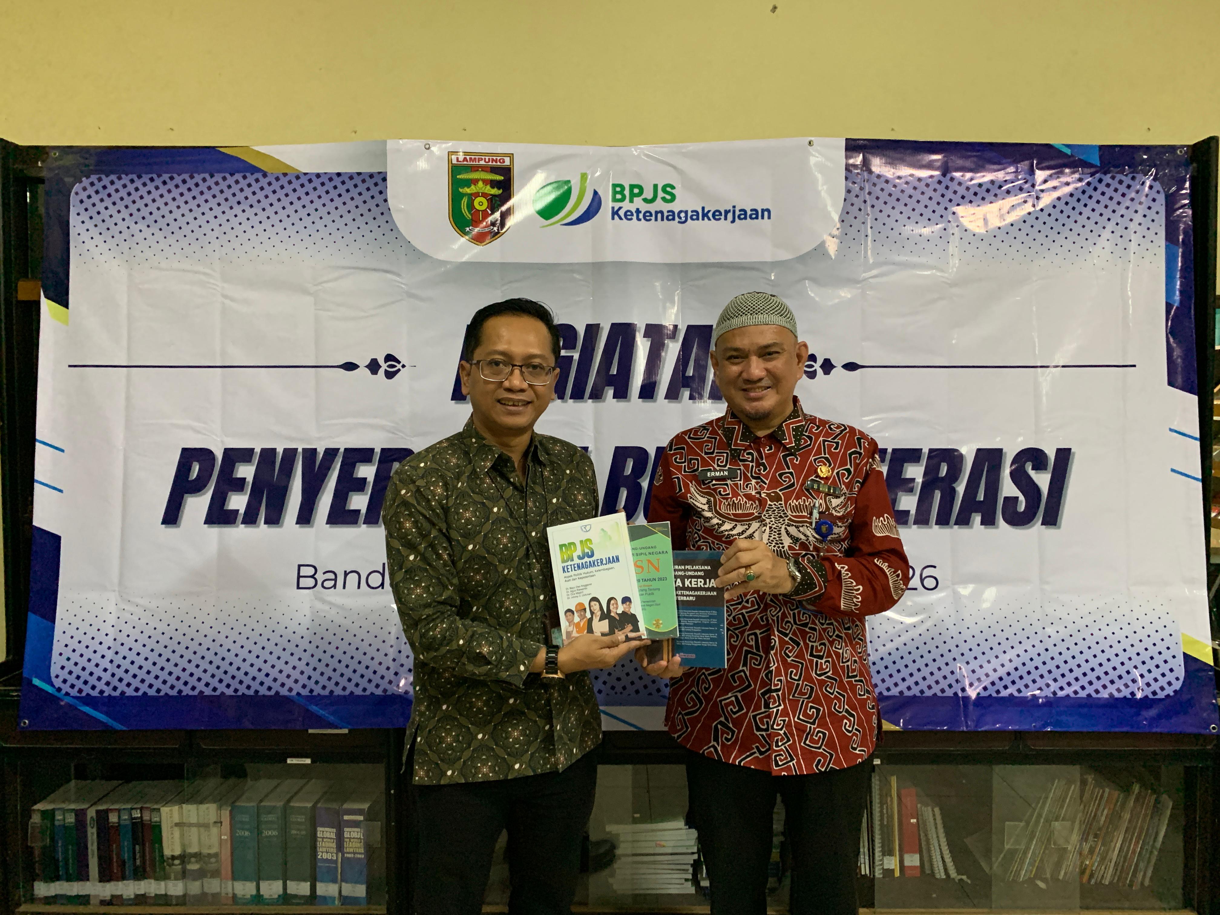 Perkuat Literasi, Biro Hukum Lampung dan BPJS Ketenagakerjaan Gelar Kegiatan Buku di Perpustakaan JDIH