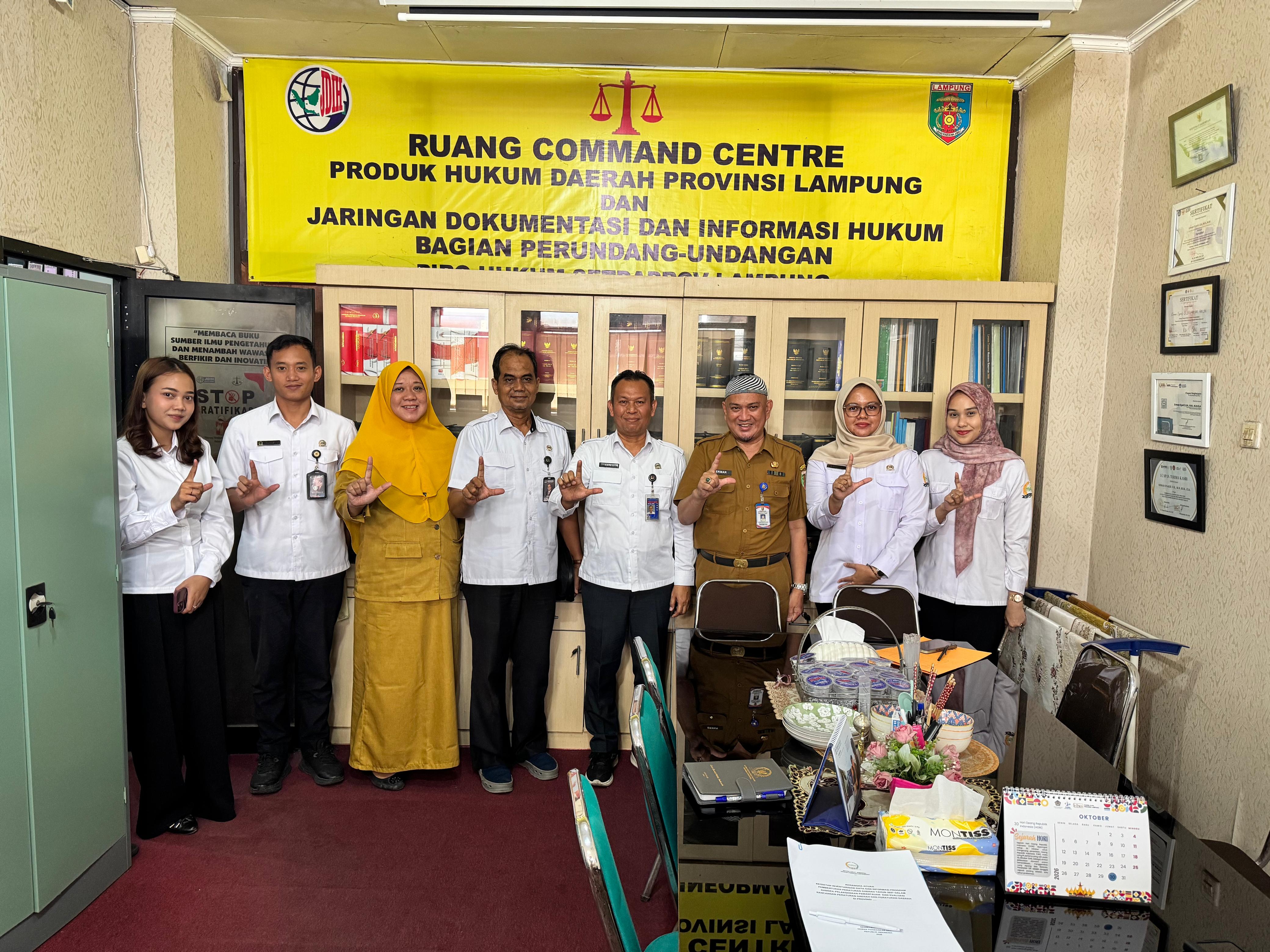Biro Hukum Lampung Terima Kunjungan DPD RI, Bahas Inventarisasi Propemperda 2027