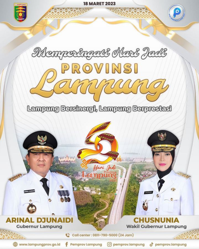 Memperingati hari jadi Provinsi Lampung ke-59 tahun