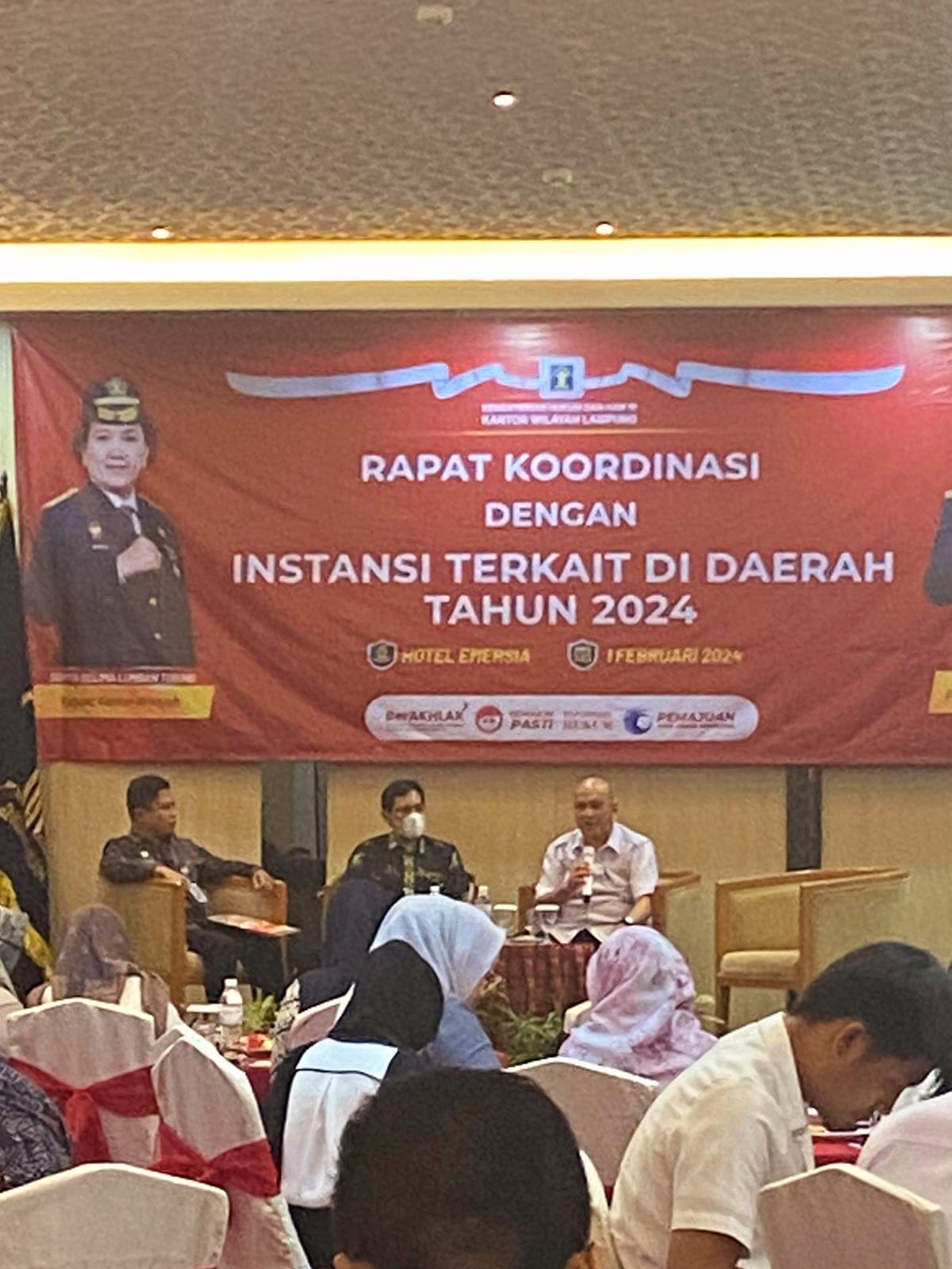 Biro Hukum Hadiri Rapat Koordinasi Kemenkumham RI Kanwil Lampung 2024