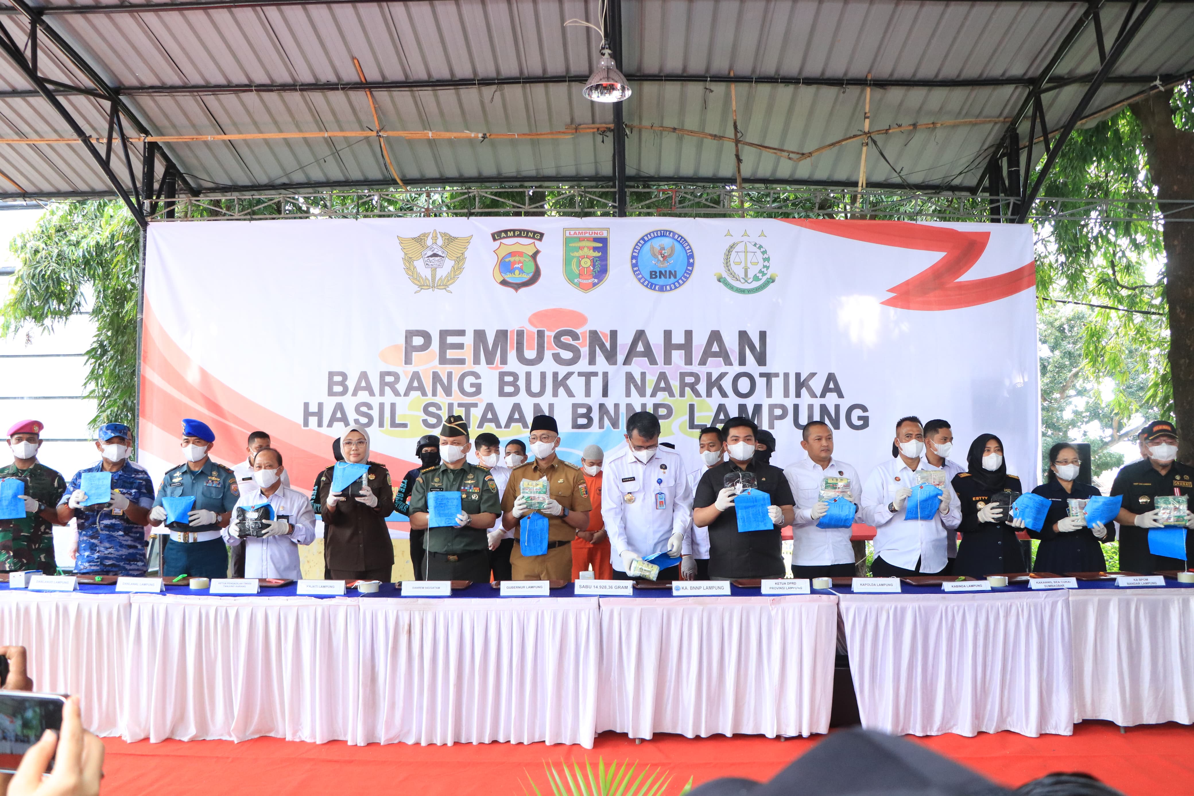 Pemusnahan Barang Bukti Narkotika, Pemprov Lampung Tegaskan Komitmen Lindungi Generasi Muda