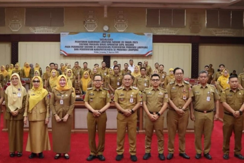 Pemprov Lampung Gelar Sosialisasi Pergub Nomor 20 Tahun 2025 tentang Pakaian Dinas ASN