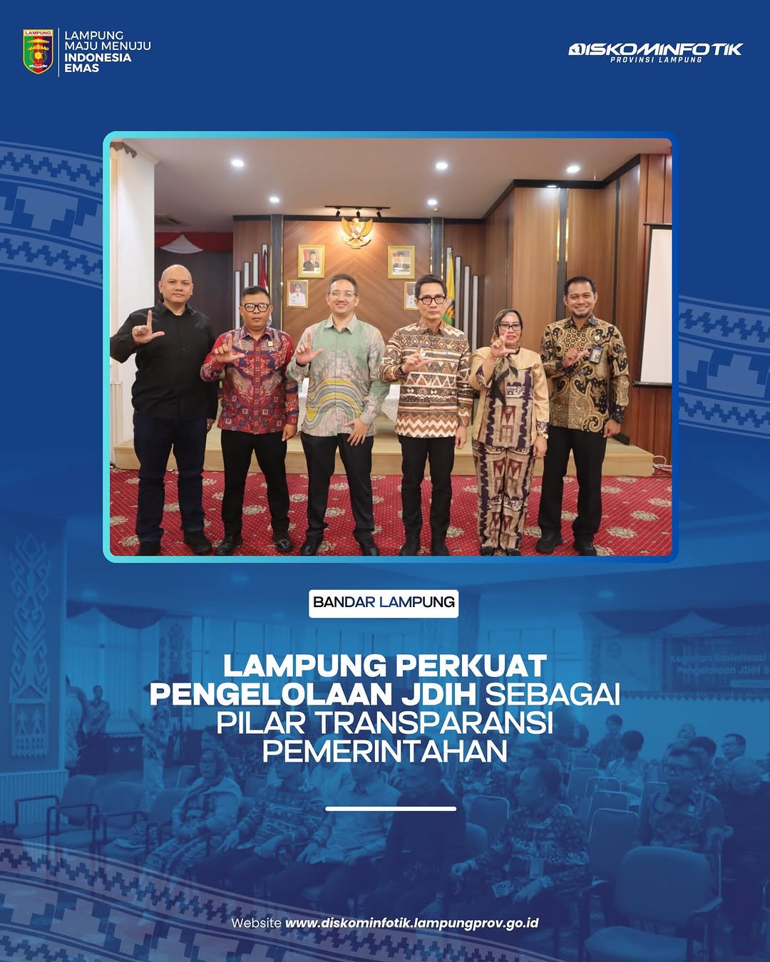 Lampung Perkuat Pengelolaan JDIH Sebagai Pilar Transparansi Pemerintahan