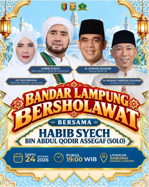 Biro Hukum Setda Provinsi Lampung Ajak Masyarakat Hadiri Bandar Lampung Bersholawat