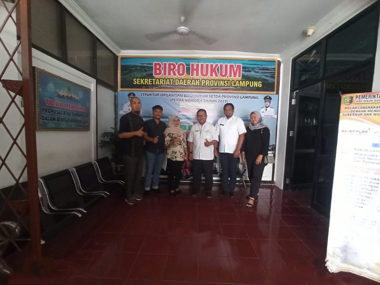 Biro Hukum Setda Provinsi Lampung menerima kunjungan kerja Bagian Hukum Setda Kota Palembang