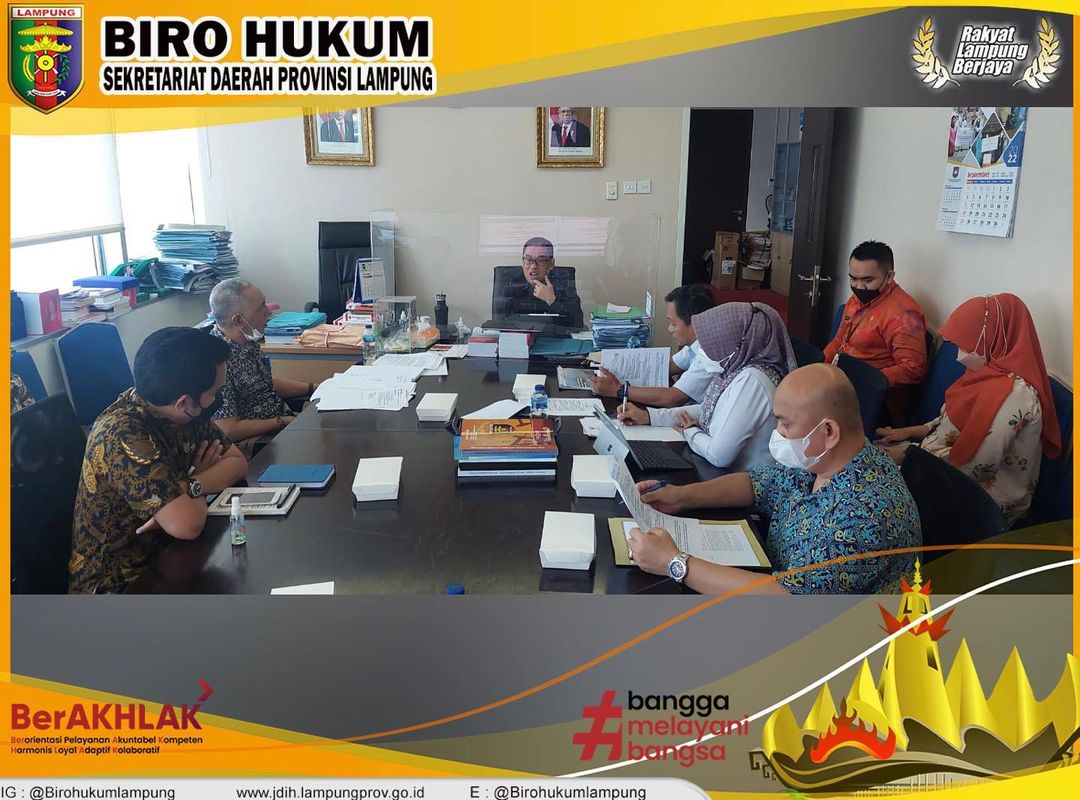Biro Hukum Setda Provinsi Lampung Ikuti Rapat Koordinasi Bersama Kemendagri