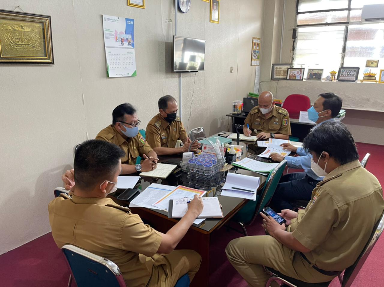 Rapat Koordinasi Kegiatan Pembinaan Monitoring dan Pengembangan Sistem Pengelolaan Sistem Jaringan Dokumentasi dan Informasi Hukum Daerah Provinsi Lampung Tahun 2021